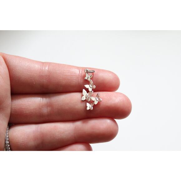 Sterling Silver Butterfly Cluster Charm - Picture 1 of 8